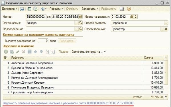 Как начисляется зарплата работникам?