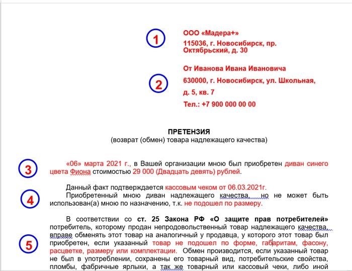 Законодательное регулирование: условия возврата мебели надлежащего качества