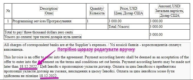 Каким должен быть инвойс, чтобы удовлетворять требованиям украинского законодательства?